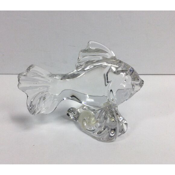 Princess House Pets 24% LEAD CRYSTAL‎ GERMANY Glass Figure Goldfish Paperweight - Picture 2 of 7